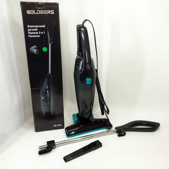 Вертикальний пилосос 2 в 1 із циклонним фільтром GOLDBERG GB-9902 5200 Вт. Колір: синій