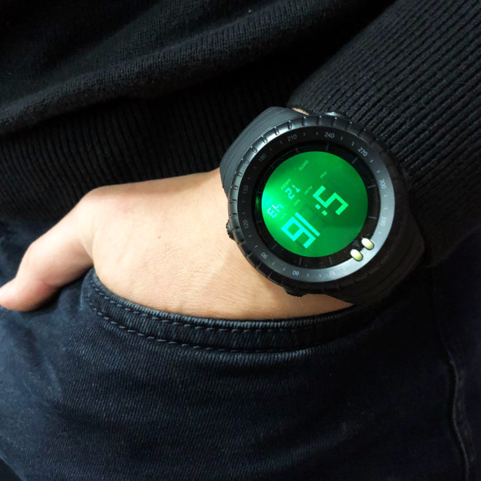 Годинник наручний чоловічий SKMEI 1992BK BLACK, чоловічий армійський водостійкий тактичний годинник. Колір: чорний