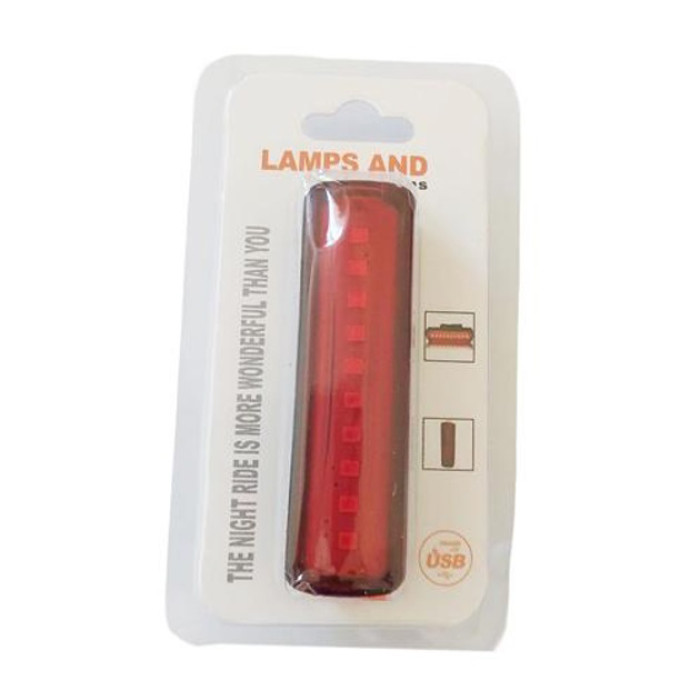 Велоліхтар XFL-102-10SMD, Стоп-сигнал на задню раму велосипеда, Ліхтар для велосипеда з акб.