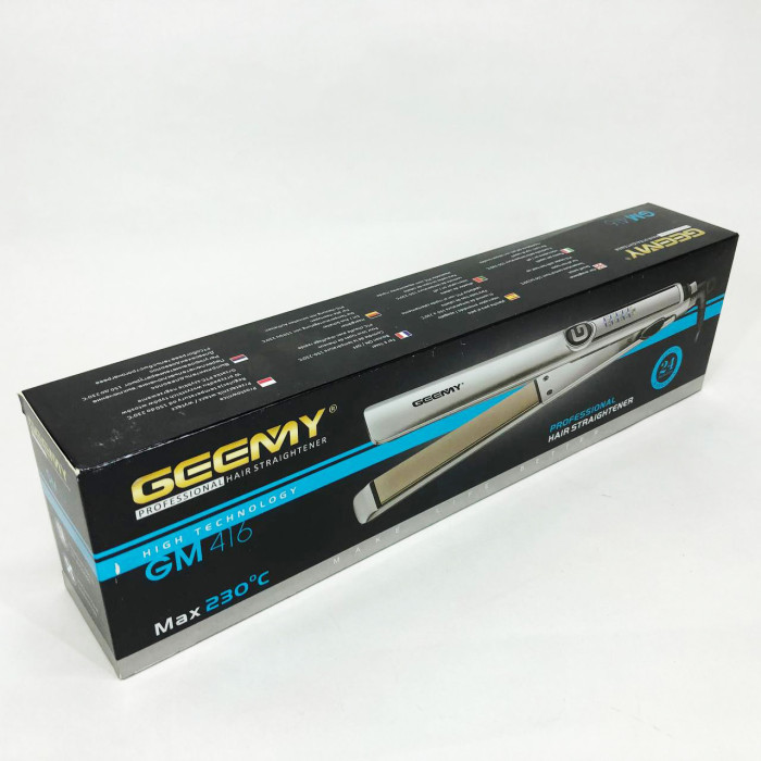 Випрямляч-праска для волосся Gemei GM-416. Колір: чорний