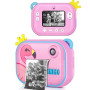 Дитячий фотоапарат миттєвого друку YT008 PINK FLAMINGO з підтримкою microSD