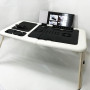Складаний столик для ноутбука LD-09 E-Table, столик з охолодженням 2 USB кулера, Стіл підставка з вентиляцією