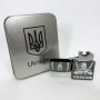 Дугова електроімпульсна запальничка USB Україна (металева коробка) HL-449. Колір: чорний