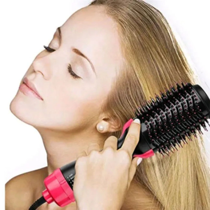 Фен Щітка гребінець 3в1 One step Hair Dryer 1000 Вт 3 режими випрямляч для укладання волосся стайлер з функцією іонізації