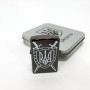 Дугова електроімпульсна запальничка USB Україна металева коробка HL-446. Колір: чорний