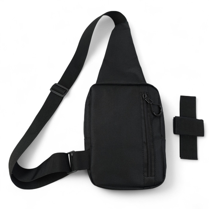 Тактична чоловіча сумка з кобурою Cordura 1000D – 6 кишень, чорна