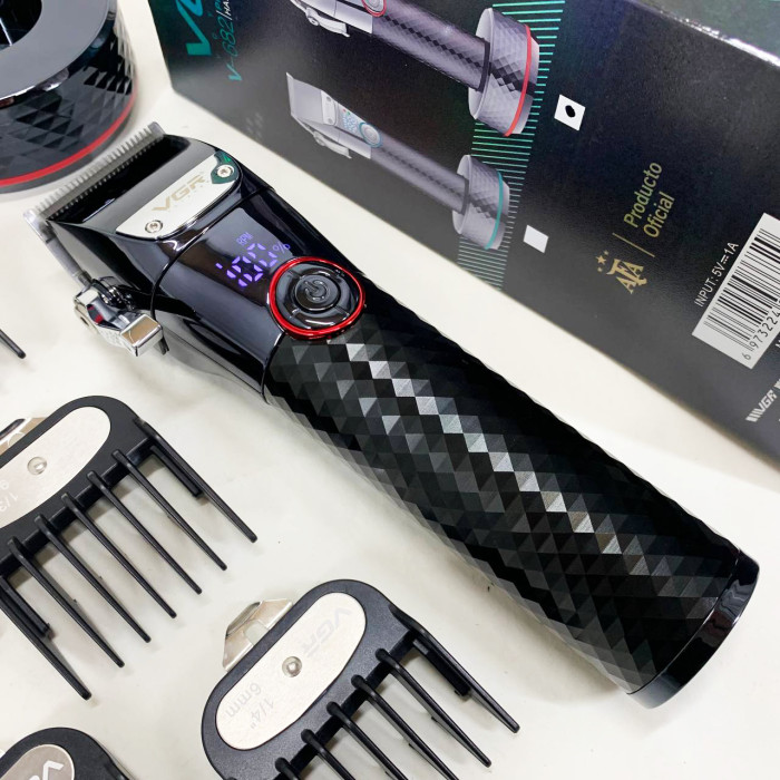 Професійна бездротова машинка для стрижки VGR V-682 RED тример для волосся