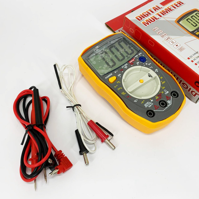 Мультиметр HAOYUE DT-33C Вимірювання: V (AC/DC), A (AC/DC), Ω, hFE, дзвінки. Функції: Data Hold, тест діодів