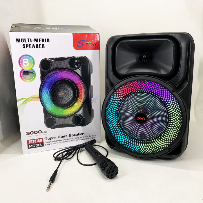 Портативна караоке колонка SPS 8147 Bluetooth 20W з мікрофоном та RGB-підсвічуванням