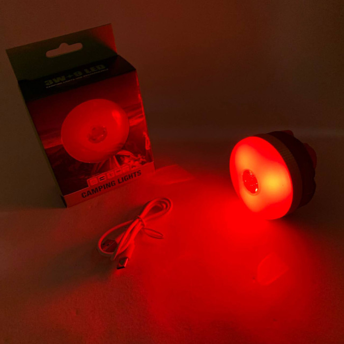 Світлодіодний кемпінговий ліхтар YD-7-7SMD з функцією Power Bank біле червоне світло
