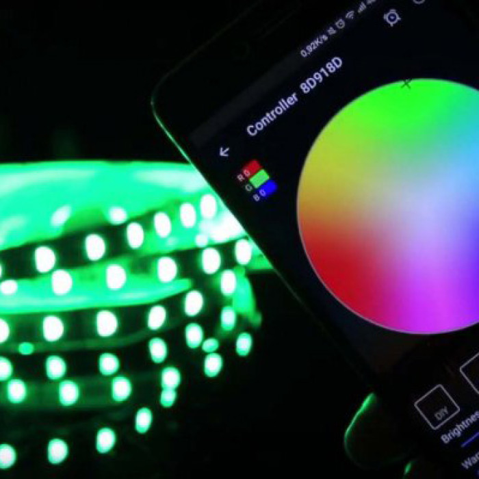 Світлодіодна стрічка SMD 5050 RGB LED 2 м IP65 з пультом та блоком живлення USB, 2м, Стрічка світлодіодна 5050