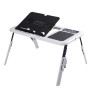 Складаний столик для ноутбука LD-09 E-Table, столик з охолодженням 2 USB кулера, Стіл підставка з вентиляцією