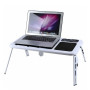 Складаний столик для ноутбука LD-09 E-Table, столик з охолодженням 2 USB кулера, Стіл підставка з вентиляцією