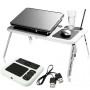 Складаний столик для ноутбука LD-09 E-Table, столик з охолодженням 2 USB кулера, Стіл підставка з вентиляцією