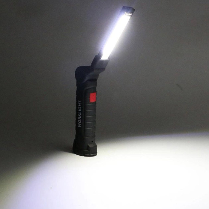 Ліхтар кемпінг W51-SMD+COB, поворот на 180º+180º, магніт, затискач, гак для підвісу, вбудований акумулятор