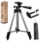 Штатив для телефону та фотоапарата Tripod 3110 PRO портативний трипод 0,35-1.02м висота. Колір: срібний