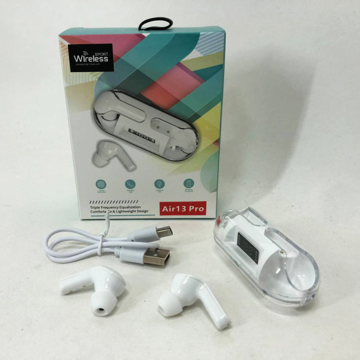 Бездротові навушники Air 13 Pro Bluetooth сенсорні з шумопоглинанням, навушники для бігу