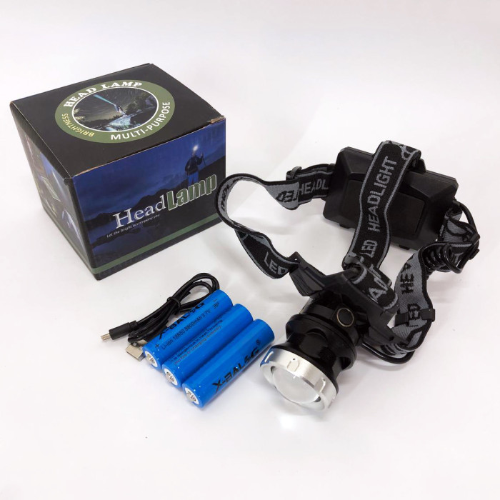 Ліхтарик на голову Bailong BL-8070-P50, LED налобний акумуляторний ліхтар, ліхтар на голову для риболовлі