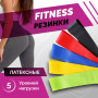 Гумка для фітнесу Fit Simplify GO DO 5 шт, спортивна гумка для тренувань, гума для тренувань