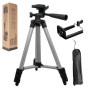 Штатив для телефону та фотоапарата Tripod 3110 PRO портативний трипод 0,35-1.02м висота. Колір: срібний