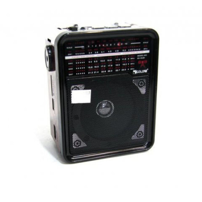 Радіоприймач GOLON RX-9100 USB+SD Радіо з ліхтарем, Ретро радіо, FM передавач. Колір: червоний