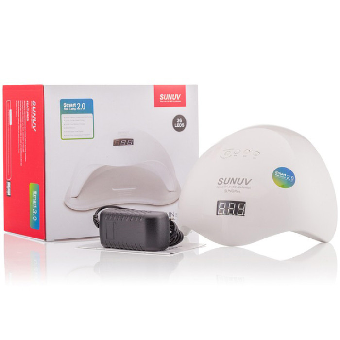 Лампа SUNUV SUN 5 PLUS 48W WHITE UV/LED для полімеризації, Професійна лампа для нігтів з таймером