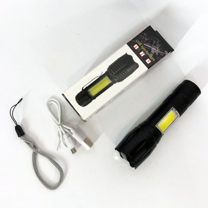 Ліхтарик акумуляторний ручний Bailong BL-29 діод T6 + COB зарядка від USB, ліхтарик led, водонепроникний