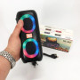 Портативна колонка TG333 2x5W з RGB підсвічуванням, гучна блютуз колонка. Колір: чорний