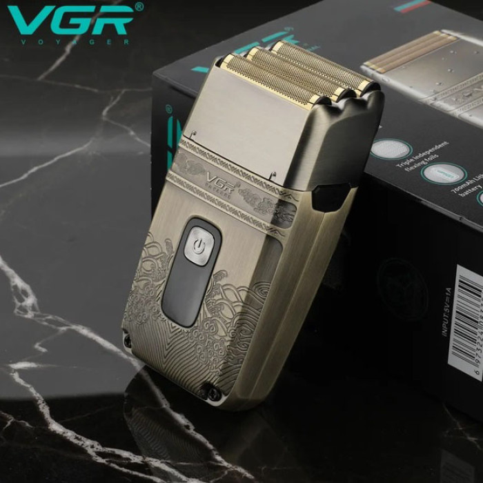 Професійна електробритва Шейвер VGR V-335 Shaver з трьома ножовими блоками, бритва для бороди