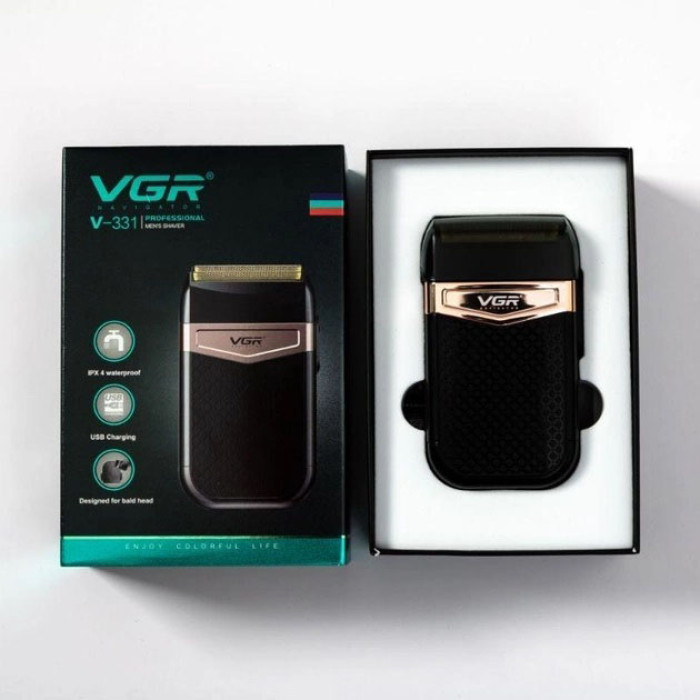 Електробритва VGR V-331, шейвер бритва тример для стрижки вусів та бороди професійна чоловіча бритва