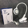 Настільна акумуляторна лампа світильник Tedlux TL-1009 LED на гнучкій ніжці та прищіпці