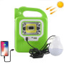 Ліхтар кемпінг переносний 6399А - LED+COB, power bank, 2x18650, сонячна батарея. Колір: зелений