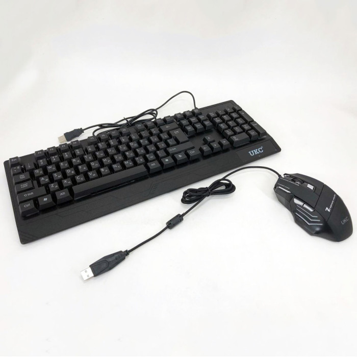 Клавіатура+мишка UKC з LED підсвічуванням від USB M-710, клавіатура ігрова з підсвічуванням та мишкою