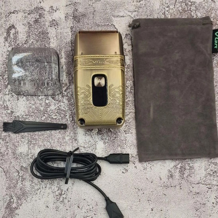 Професійна електробритва Шейвер VGR V-335 Shaver з трьома ножовими блоками, бритва для бороди