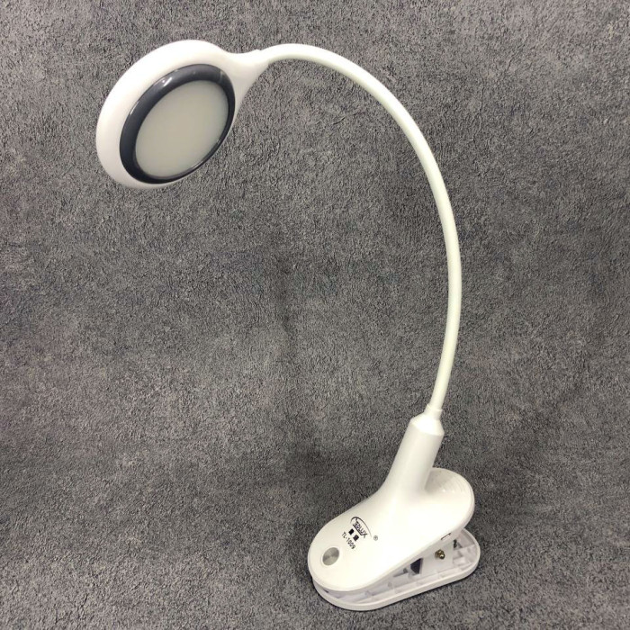 Настільна акумуляторна лампа світильник Tedlux TL-1009 LED на гнучкій ніжці та прищіпці