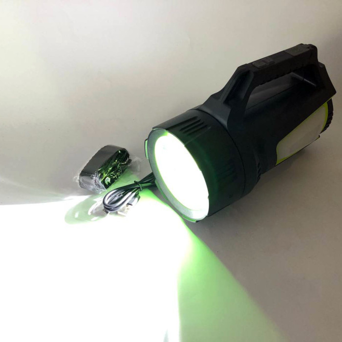 Ліхтар кемпінг переносний T100A-10W+2COB з бічними LED white/red/blue, Акумуляторна лампа для кемпінгу