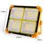 Потужний ліхтар - прожектор із сонячною панеллю та функцією Power bank Solar LED light 12000 mAH