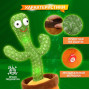 Танцюючий кактус співаючий 120 пісень з підсвічуванням Dancing Cactus TikTok іграшка Повторюшка кактус