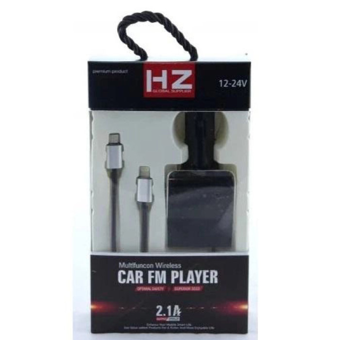 FM модулятор HZ H22 BT для авто з Bluetooth, Авто трансмітер від прикурювача, Bluetooth фм передавач