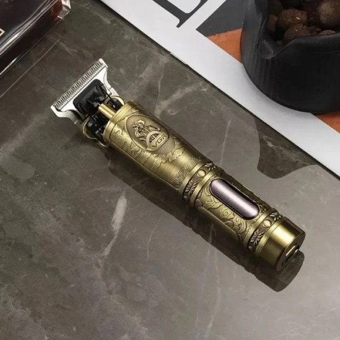 Тример для волосся і бороди VGR V-091 LED 3 насадки, Підстригальна машинка, Машинка окантувальна