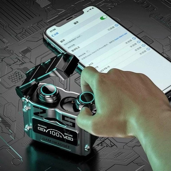 Бездротові навушники M25, Bluetooth 5.3, механічні армовані подвійного режиму ігрові