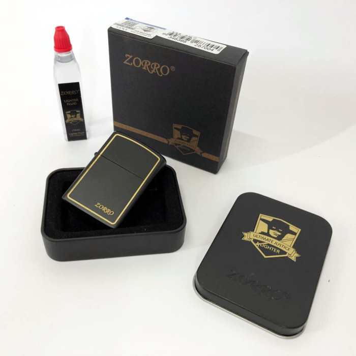 Запальничка бензинова Zorro HL-287, запальнички подарунки для чоловіків, оригінальна бензинова запальничка