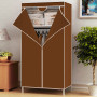Шафа складна тканинна STORAGE WARDROBE KM-105 на 2 секції | Шафа розбірна з тканини | органайзер для одягу (106х45х170). Колір: коричневий