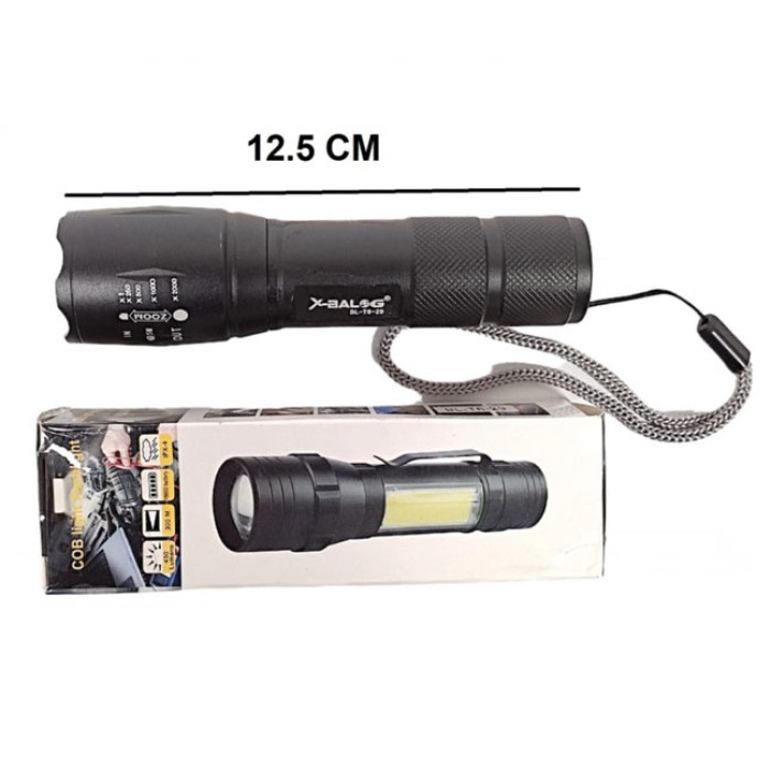 Ліхтарик акумуляторний ручний Bailong BL-29 діод T6 + COB зарядка від USB, ліхтарик led, водонепроникний