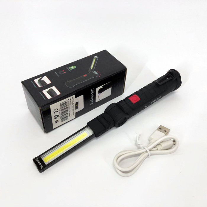Ліхтар кемпінг W51-SMD+COB, поворот на 180º+180º, магніт, затискач, гак для підвісу, вбудований акумулятор