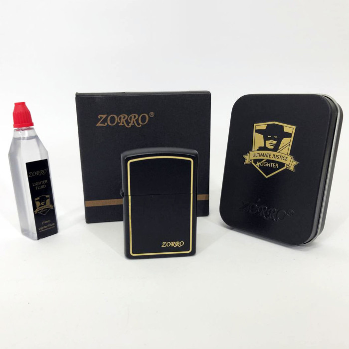 Запальничка бензинова Zorro HL-287, запальнички подарунки для чоловіків, оригінальна бензинова запальничка