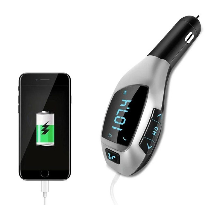 Автомобільний bluetooth fm модулятор X5 ВТ для автомагнітоли, mp3/фм трансмітер з дисплеєм