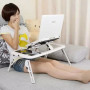 Складаний столик для ноутбука LD-09 E-Table, столик з охолодженням 2 USB кулера, Стіл підставка з вентиляцією