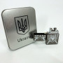 Дугова електроімпульсна запальничка USB Україна металева коробка HL-446. Колір: чорний