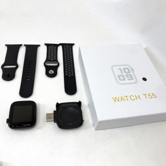 Розумний смарт годинник Smart Watch T55 з 2 ремінцями, підтримка дзвінків, спортивні режими, вологозахист ip 67